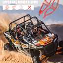 Front Upper & Lower Control A-Arms Kit for Polaris RZR S 800 20092014 & RZR 4 800 20102014, 1.5" Forward Offset High Clearance, Adjustable Camber, Heavy-Duty DOM Steel, Powder Coated Red