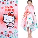 Franco Kids Super Soft Cotton Beach Towel, 58 in x 28 in, Hello Kitty
