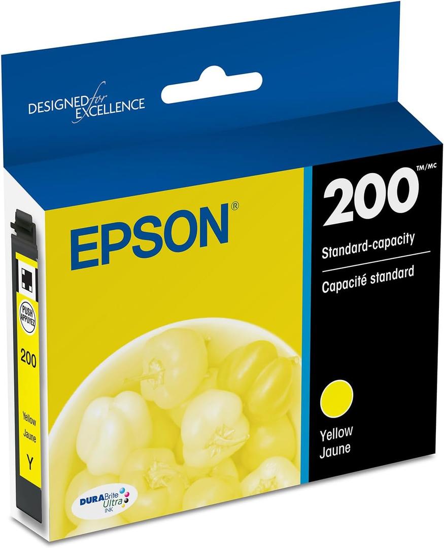 EPSON 200 DURABrite Ultra Ink Standard Capacity Yellow Cartridge (T200420) Works with WorkForce WF-2520, WF-2530, WF-2540, Expression XP-200, XP-300, XP-310, XP-400, XP-410