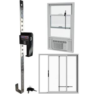 WinLock Window Security Bar for Child Safety, Burglary Prevention Locks an Open Window with AC & Fan, Double Hung Protection, Solid Steel, Adjustable (3-17"), Stops Up Down Inside Outside Year Around