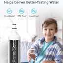 AQUA CREST Replacement for GE RPWFE, RPWF (with CHIP) Refrigerator Water Filter, Compatible with GYE22HMKES, GYS22GMNES, GYE22HBLTS, DFE28JSKSS, GFE28HMHES, GNE29GYNFS, GFE28GYNFS, 2 Filters (2 Count(Pack of 1))