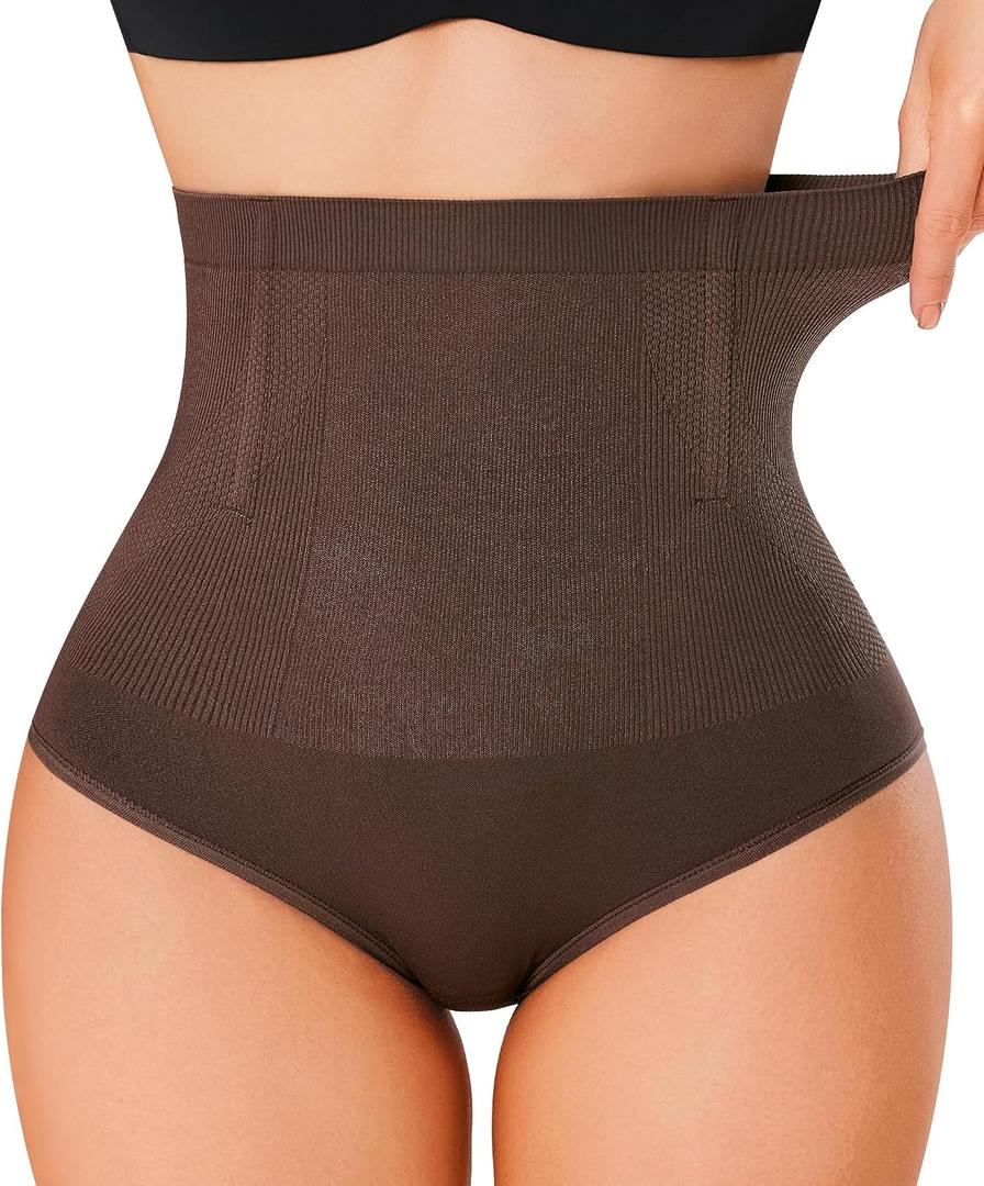 Nebility Tummy Control Panties Seamless Shapewear High Waisted Body Shaper Butt Lifter Panty Shaping Boyshorts Underwear (L)