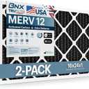 BNX TruFilter 16x24x1 MERV 12 Odor Defense (2-Pack) AC Furnace Air Filter with Activated Carbon - MADE IN USA - Pleated Air Conditioner HVAC AC Furnace Filters - Removes Odor, Mold, Bacteria, Smoke
