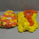 Marigold Garlands for Decorations Pack of 5 - Artificial Marigold Flowers for Decorations -Indian Decor for Pooja, Indian Flower Garland (Yellow Orange Combination | 4 to 4.5 Ft) Hashcart