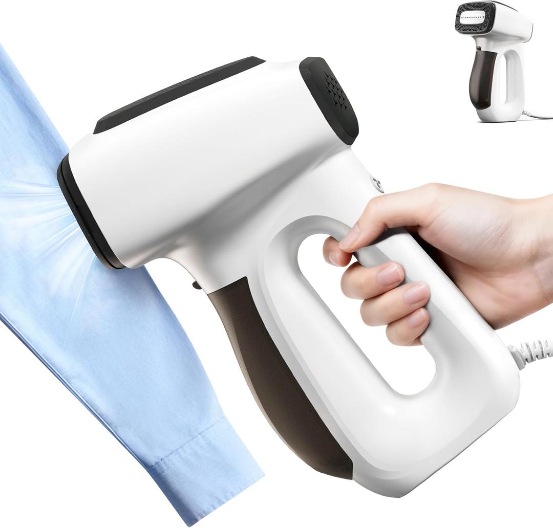 BOCT 3500Pa Vacuum Steamer for Clothes - 2 in 1 Portable Suction Handheld Vacuum Iron,30s Rapid Preheating,Auto-off,Light Steamer for Travel/Home