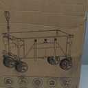 Navatiee Big Wheels Collapsible Wagon Cart Foldable, Heavy Duty Beach Wagon with Silent All-Terrain Wheels, Folding Utility Grocery Cart with Side Pocket and Brakes for Camping Garden Sports, Black
