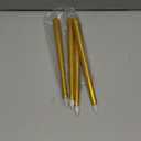 4Pcs Flameless Taper Candles Electric LED Taper Candle Halloween Christmas Holiday Decor Candles (Gold)