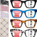 SIGVAN Progressive Multifocus Reading Glasses for Women Men Blue Light Blocking Spring Hinge Computer Multifocal Readers (4 Mix-1)