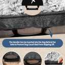 Calming Medium Dog Bed for Couch, 35 x 31 inch Removable Couch Cover for Dogs Washable, Non-Slip Fluffy Plush Dog Sofa Mat for Furniture Protector - Dark Grey
