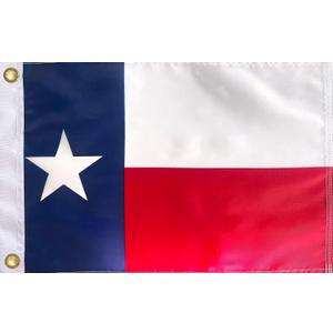12x18 Inch Durable Texas Boat Flag, State Flag, Showcasing Patriotism,with 2 Brass Washers (Texas)