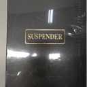 Men's Adjustable Y-Back Suspenders Heavy-Duty Elastic Polyester & Leather with Triple Metal Clips for Jeans (Black)