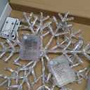 2 Pack Christmas Window Lights Snowflake Decorations, Snowflake Lights with 8 Lighting Modes for Holiday Indoor and Outdoor Wall Door Glass Decoration(White)