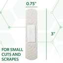 Curad Truly Ouchless Silicone Adhesive Bandages, Fabric Bandages, For Delicate Sensitive Skin, 3/4X3 (50 Count)