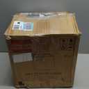 Kante 12 Inch Square Concrete Planter for Outdoor Indoor Home Patio Garden, Large Plant Pot with Drainage Hole and Rubber Plug, Black