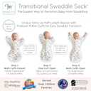 Amazing Baby Transitional Swaddle Sack, Arms Up Half-Length Sleeves & Mitten Cuffs, Swaddle for Newborn Transition to Baby Sleep Sack Wearable Blanket, Medium, 3-6 Month, 14-21 lb, On Safari