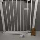 Safety Gate for Stairs & Doorways, Auto-Close Baby Gate or Dog Gate Pressure Mount No Drilling, 30" Tall All Metal Frame with Dual Locking System (White, 30" Tall 29"-33" Wide)