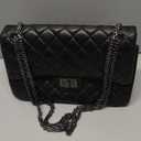 M-ioi-M Quilted Leather Crossbody Bags for Women,Soft Lambskin Adjustable Double Chain Strap Shoulder Bag,Designer Flap Purse