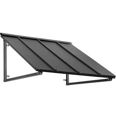 YASRKML Metal Awning for Door Entrance, 41x24 Inches Adjustable Angle Window Awnings for Patio, Sunsetter Shade Canopy Outdoor Exterior for Front Doors, Windows, Porches, Balconies, Black