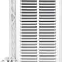 12" X 24" Return Air Filter Grille - Filter Included - Easy Plastic Tabs for Removable Face/Door - HVAC VENT DUCT COVER - White [Overal Size: 13.75w X 25.75h]