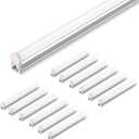 Barrina (Pack of 12 LED T5 Shop Light, 4FT, 2200lm, 6500K (Super Bright White), 20W, Utility Shop Lights, Ceiling and Under Cabinet Light, ETL Listed, Corded Electric with ON/Off Switch