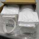 White-2pack Rain Gutter Downspout Extensions Flexible, Drain Downspout Extender,Down Spout Drain Extender, Gutter Connector Rainwater Drainage,Extendable from 21 to 68 Inches