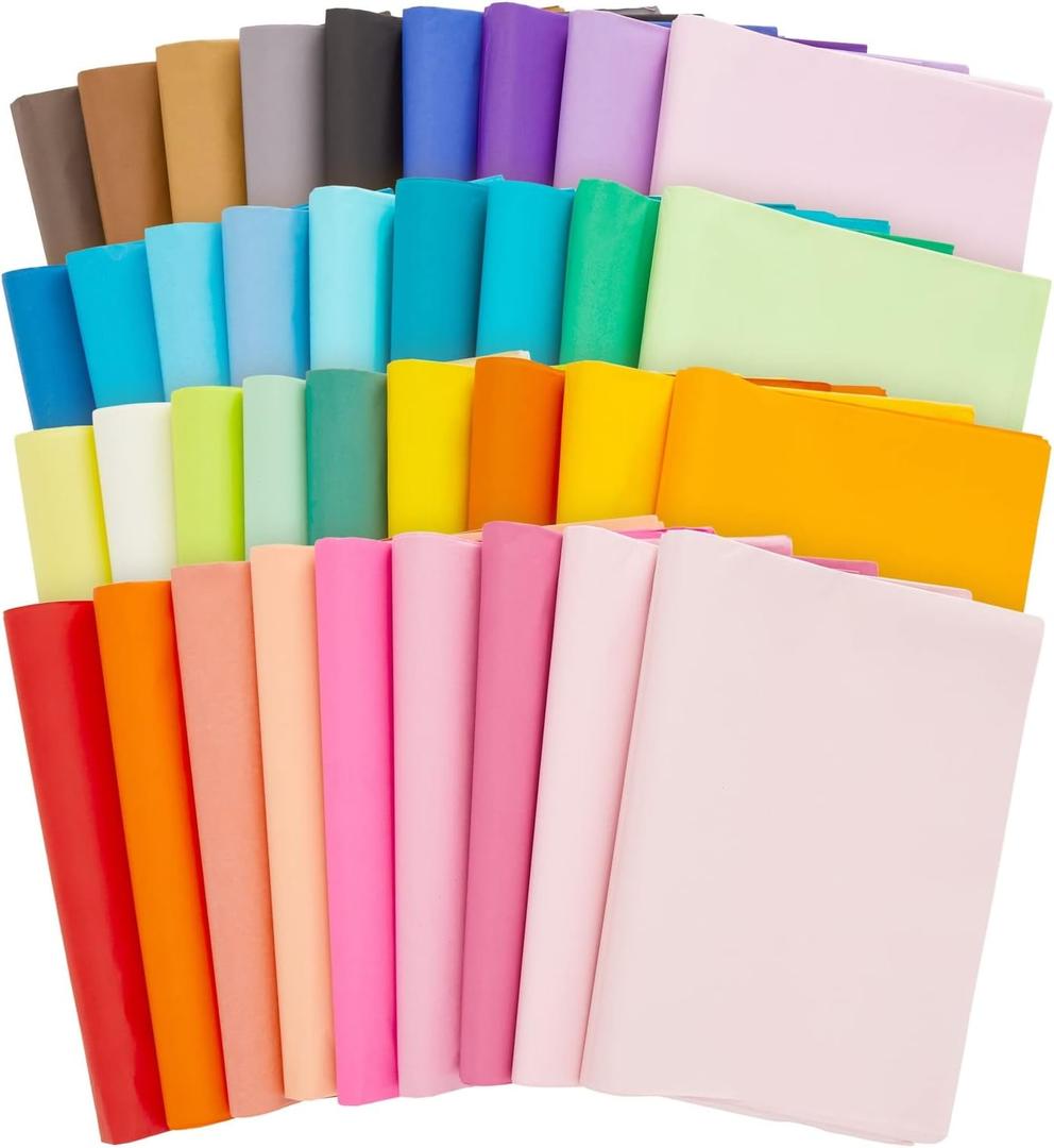 Juvale 360 Sheets Large 36 Colored Tissue Wrapping Paper Bulk Set for Gift Bags, Birthdays, Graduation, Arts & Crafts - 20x26 Inches Tissue Paper Bulk