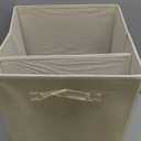 Amazon Basics Collapsible Fabric Storage Cube Bins Organizer with Handles, Sturdy, Beige, 13-x-13-x-13-inch, Pack of 6