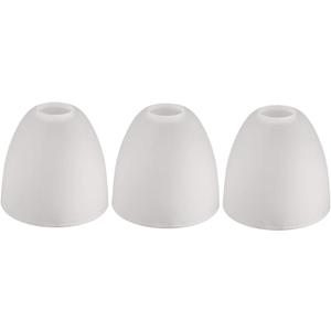 Giluta Bell Shaped Glass Shade Frosted Style Glass Shades Replacement for Ceiling Fan Light Wall Light and Pendant, Lipless with 1-5/8 inch Fitter Opening, 3 Pack