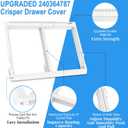 UPGRADED 240364787 Refrigerator Crisper Drawer Cover Frame Compatible with Frigidaire Crisper Drawer Replacement, Crisper Pan Cover Unit AP4432913, 240364794, FFTR1821TS0, FFTR1814TWB Crisper Drawer
