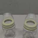 Baby Bottle Glass Wide Neck, Closer to Breastfeeding, Slow Flow Nipple, Anti-Colic, 4 Ounce, 2 Count (Green)