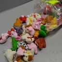 Mini Stuffed Animal Bulk Small Plush Toys Miniature Keychain Set for Birthday, Animal Theme Party Favors, Goodie Bag Fillers, Classroom Carnival Prizes