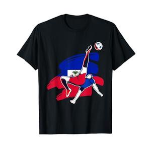 Haiti Soccer Fans Jersey Pride Proud Haitian Football Lovers T-Shirt, L