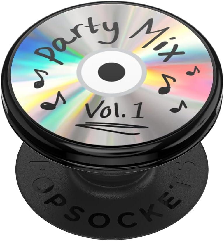 PopSockets Phone Grip with Expanding Kickstand, Adhesive Grip - Backspin Party Mix CD