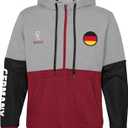 Outerstuff Men's FIFA World Cup Country Contrast Panel Fleece Hood (Large, Red-black-white)