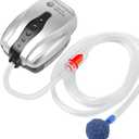 AquaMiracle Aquarium Air Pump Fish Tank Bubbler Aerator, All-in-One Fish Tank Air Pump Kit, Quiet Aquarium Bubbler