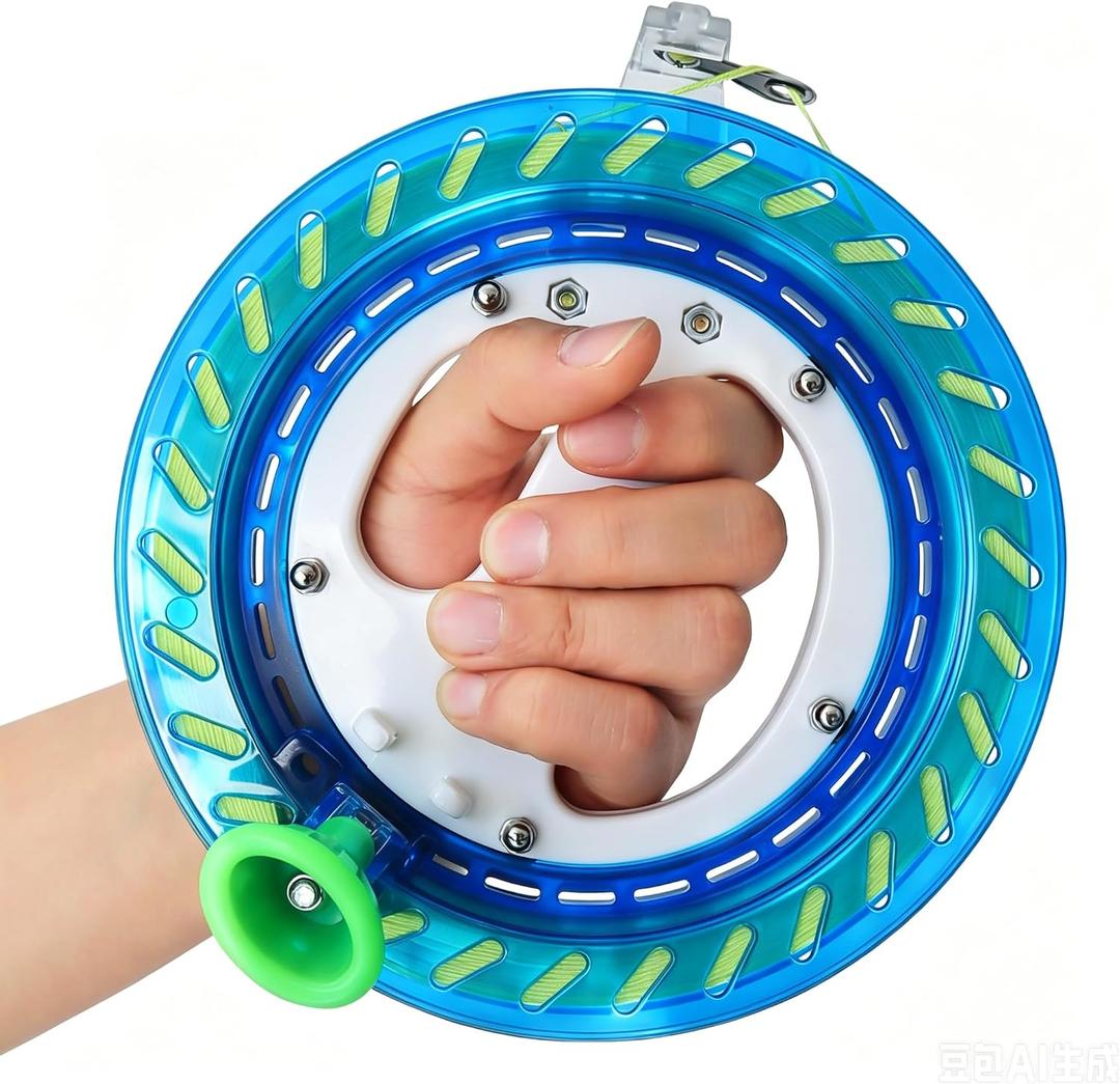 HONBO Kite String Spool for Adults and Kids,Kite String Reel with Bearing Structure, Foldable Handle, 300m/1000ft Line - Ideal Kite Flying Accessories