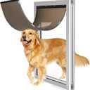 Extra Large Dog Doors with with Strong Aluminum Frame, Automatic Closing & Durable Flap for Energy Efficient, Lockable Closing Panel & Easy to Installation