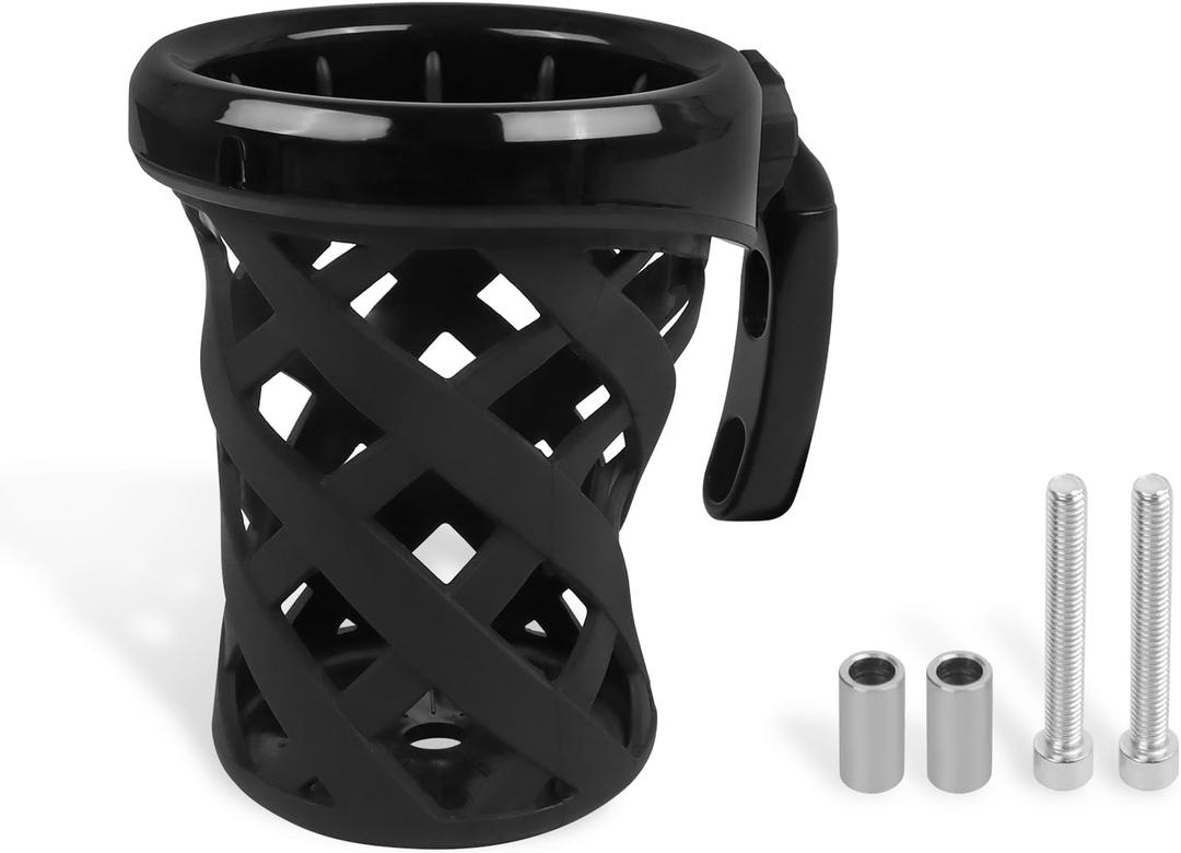 CHIFUN Motorcycle Drink Cup Holder Black Handlebar Mount Cup Replacement for Honda Goldwing 1800 GL1800 F6B 2001-2023 (138MM/5.4" Height)