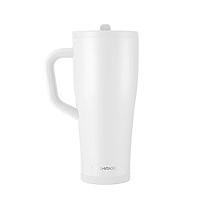 Ice Shaker 32 oz Tumbler with Handle and Straw | 32oz Black | Cold for 30+ Hours | 2-in-1 Tumbler Shaker Bottle | Odor-Free 32 ounce Bottle for Water, Protein Shakes, Smoothies, Cocktails