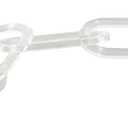 Deco 79 Acrylic Plastic Chain Decorative Sculpture Oval 5 Link Home Decor Statue, Accent Figurine 27" x 0" x 4", Clear