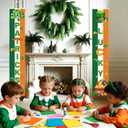 Ledinca St. Patrick's Day Door Banner Decorations 2 Pack, 72" x 12" St Patricks Day Irish Porch Signs, Shamrock Leprechaun Lucky Hanging Banners for Home Wall Front Porch Indoor Outdoor Party Decor