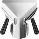 Stainless Steel Dual Handle French Fry Bagger Scoop Chip Popcorn Bagger Ice Candy Snacks Desserts Scooper with Removable Right Handle