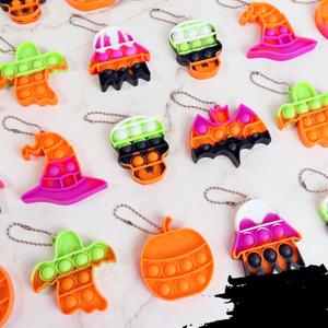 24 Pack Halloween Mini Fidget Sensory Pop Toys for Kids Boys Girls Halloween Party Favors Halloween Treat Bags Gifts