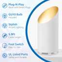 SUNVIE 2 Pack Uplighting Indoor Floor Can Light, 5W Up Lights with 2700K LED GU10 Bulbs, Uplights Floor Spot Lights Indoor for Home Accent Lighting, 5.9 FT Plug Cord & Foot Switch