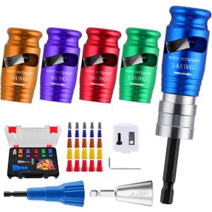 Wire Twister Tool for Drill for 6/8/10/12/14 AWG, 10 in 1 Quickly Drill Wire Stripping and Twisting Tool Kit