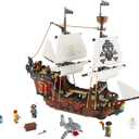 LEGO Creator 3 in 1 Pirate Ship Building Set, Kids can Rebuild The Pirate Ship into an Inn or Skull Island, Features 4 Minifigures and Shark Toy, Makes a Great Gift for Kids Ages 9+ Years Old, 31109