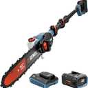 SENIX 10" Cordless Pole Saw, X6 60V Max 3.0Ah Battery Powered Pole Saw with 14ft Reach Carbon Fiber Telescoping Pole, 65.5ft/s Cutting Speed for Pruning and Trimming Branches(CSPX6-M)