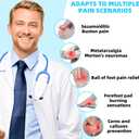 2 Pairs Metatarsal Pads Women and Men, Fabric Metatarsal Pads with Gel Pads, Metatarsalgia Insoles Provides Relief for Sesamoiditis, Metatarsalgia, Morton's Neuroma Metatarsal Gel Pads (L, Black)