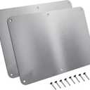 17.5inchX11.5inch Large Stainless Steel Plate for Magnets, 3M Adhesive Back, Mounting Screws, Ideal for Magnetic Shelf, Spice Holders, Colorful Magnets as a Gift. Mount Anywhere! (Silver, 2 Pack)