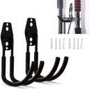 SLIMI 2 PCS Car Charger Holder Wall Bending Hooks, Steel Charging Cable Organizer J-Hook, Multi-Function Heavy Duty EV Charger Hanging, Universal for Most Electric Vehicle (Black)